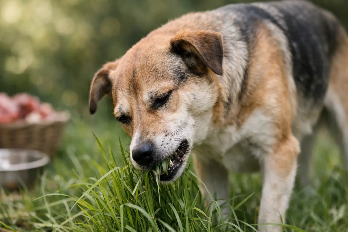 Waarom eet een hond gras?